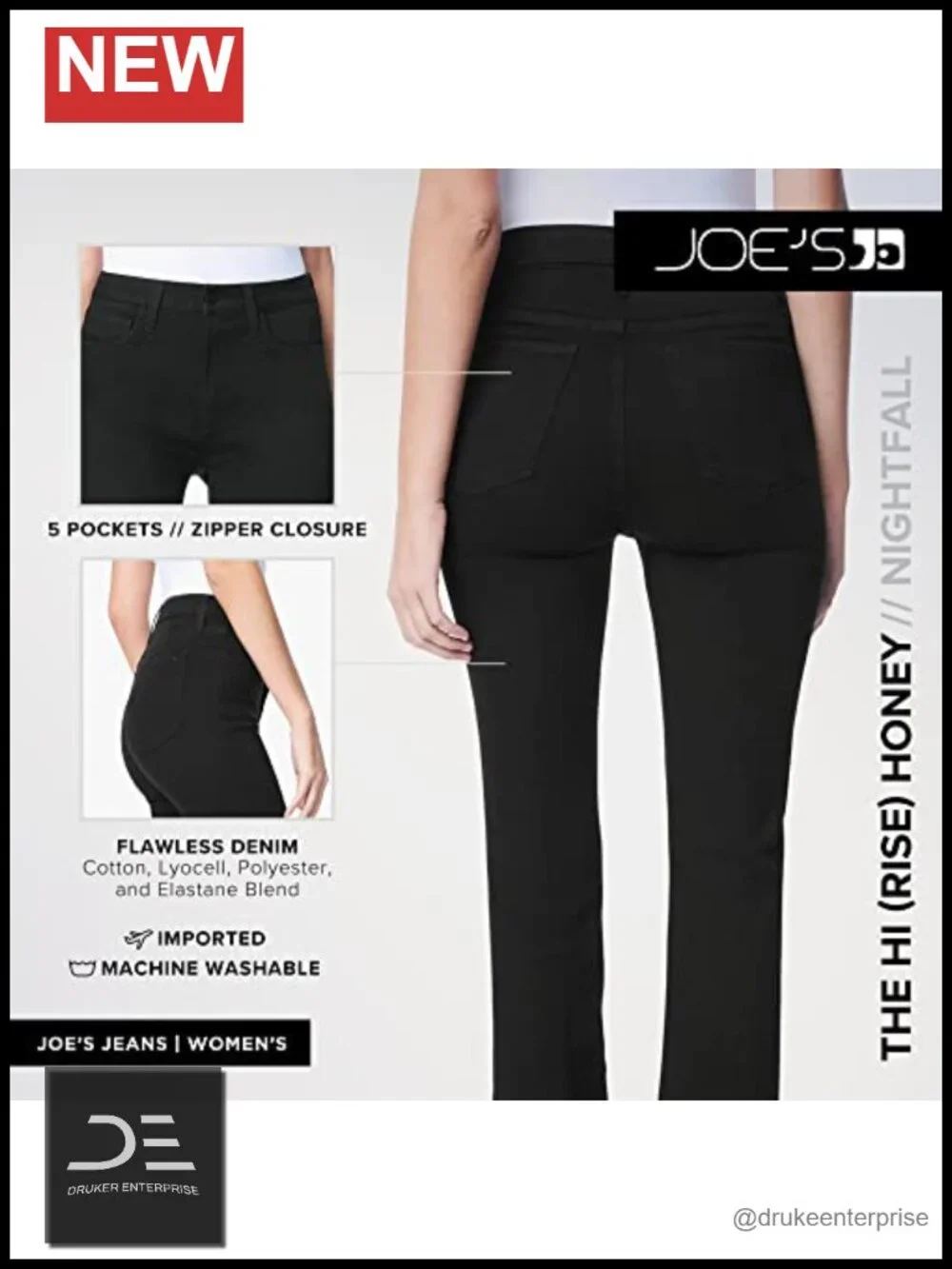 High Rise Bootcut Jeans for Women - Curvy Fit Denim 34 Inseam Stretchable